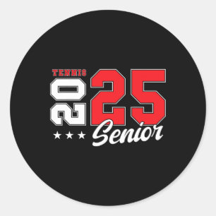 Tennis Senior Night Tennis Senior 2025 Graduation  Classic Round Sticker