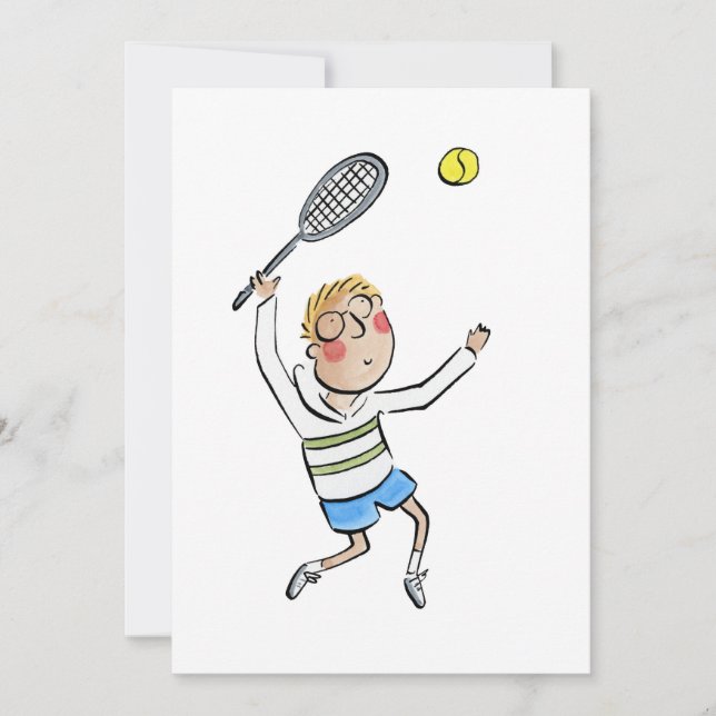 Tennis Serve Invitation (Front)