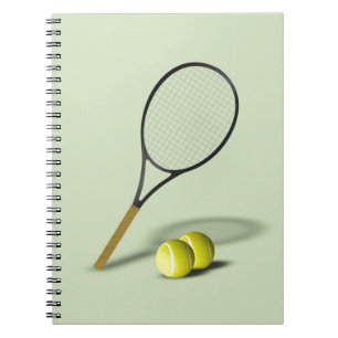 Tennis Set Sport Spiral Notebook