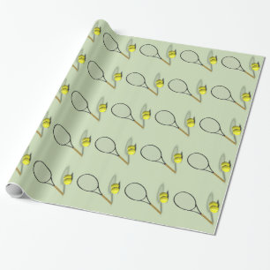Tennis Set Sport Wrapping Paper