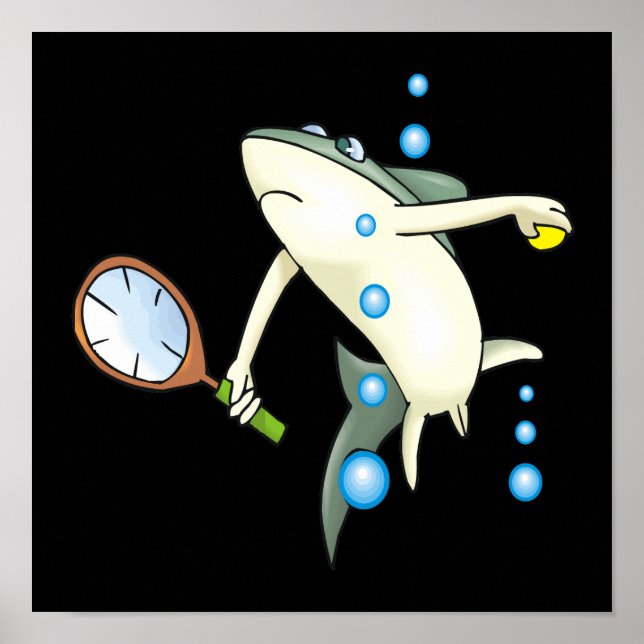 Tennis Shark Poster (Front)
