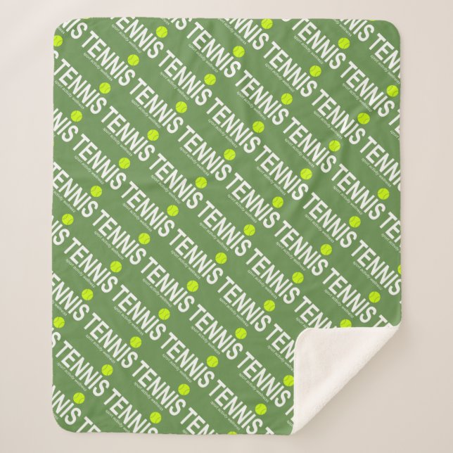 Tennis Sherpa Blanket (Front)