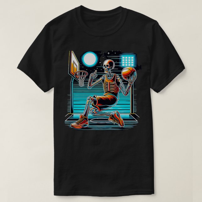 Tennis Skeleton Funny Halloween 2 T-Shirt (Design Front)