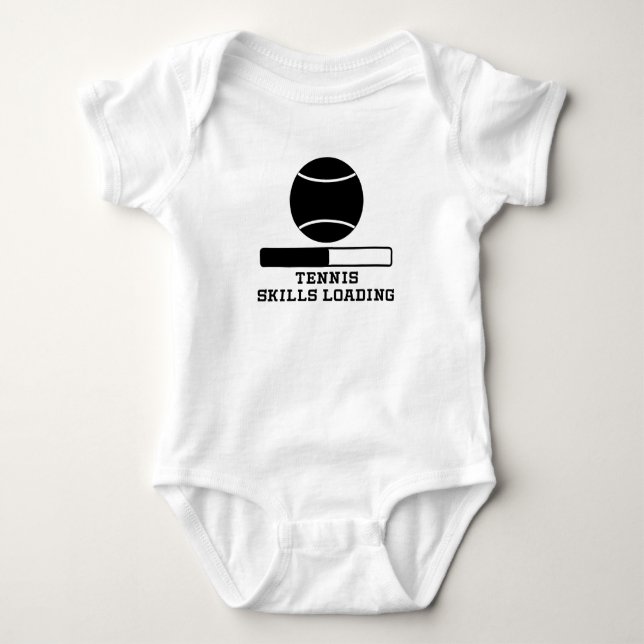 Tennis Skills Loading Baby Bodysuit (Front)