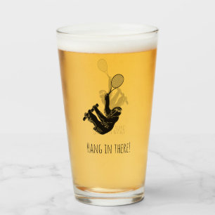 Tennis Sloth Glass Tumbler