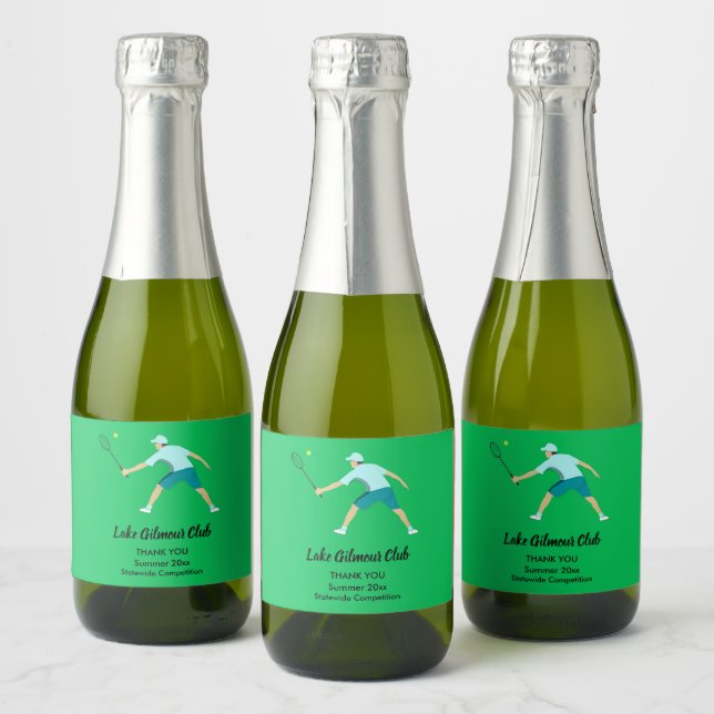 Tennis Sparkling Wine Label (Bottles)