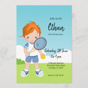 Tennis Sport Invitation