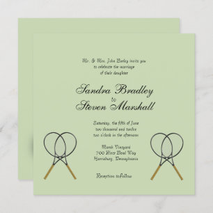 Tennis Sport Theme Wedding Invitations
