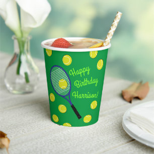 Tennis Sports Birthday Party Paper Cups