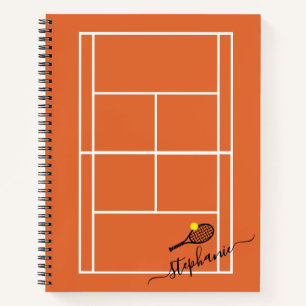 Tennis Sports Clay Court Personalised Elegant Notebook