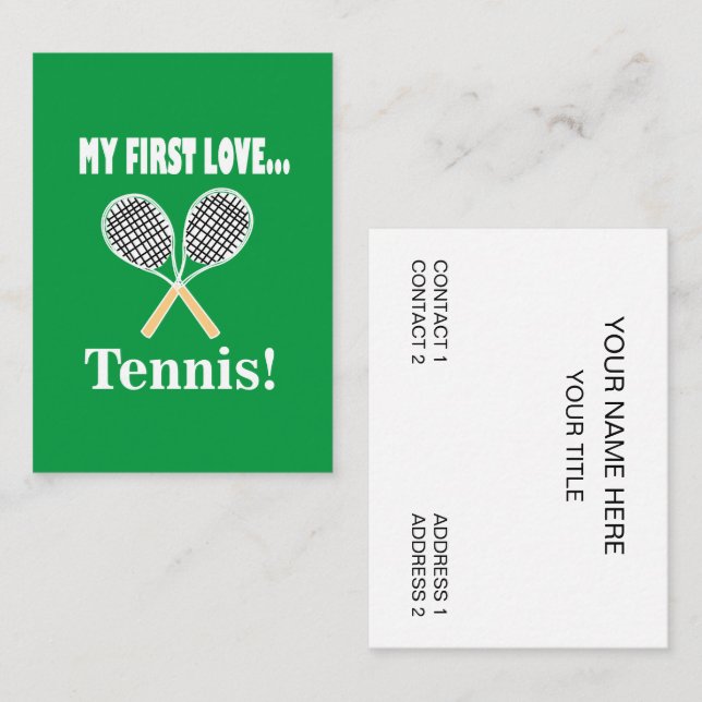Tennis Sports Tennis Coach Business Card (Front/Back)