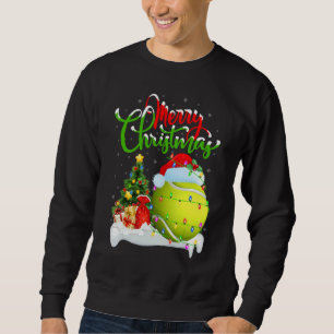 Tennis Sports Xmas Decorations Santa Tennis Chri Sweatshirt