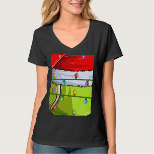 Tennis Sports Xmas Lights Santa Tennis Ball Chris T-Shirt