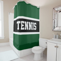 TENNIS Sporty Dark Green Black Athletic Stripes