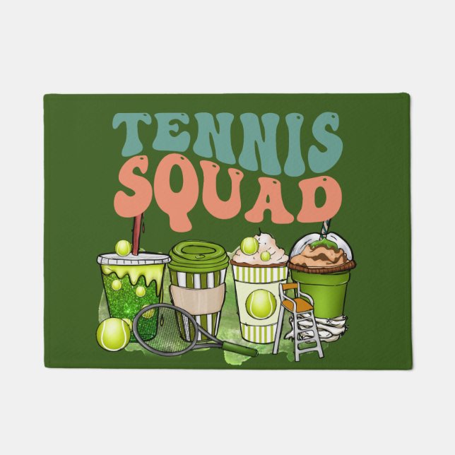 Tennis Squad with Tennis Drink for player Doormat (Front)