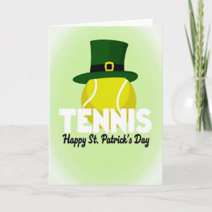 Tennis St Patricks Day Card