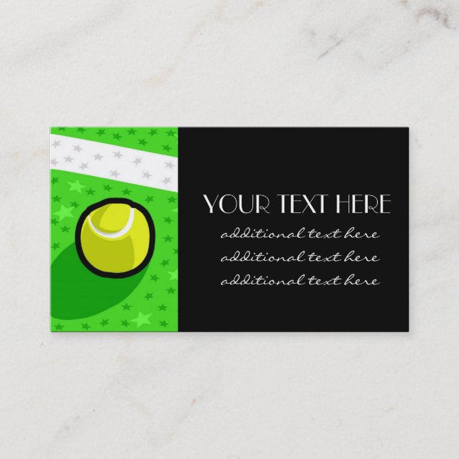 Tennis Star Business Card (Front)