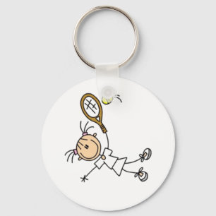 Tennis Stick Figure Key Ring