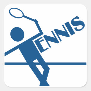 Tennis stickers, customise square sticker
