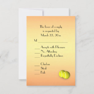 Tennis Sunset RSVP with Menu Choice