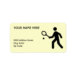Tennis Symbol Label