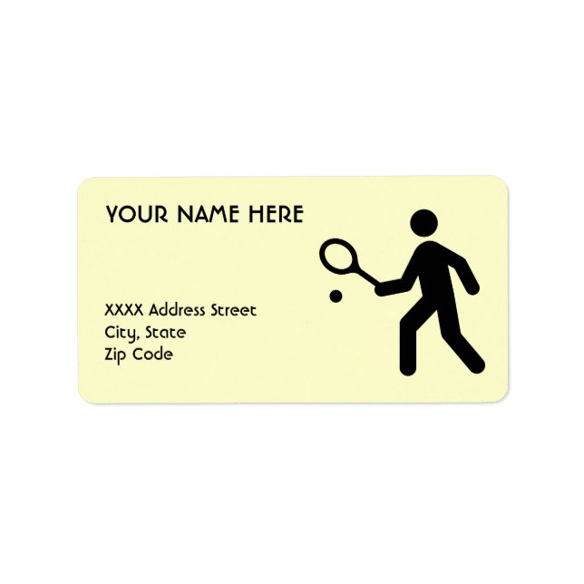 Tennis Symbol Label (Front)