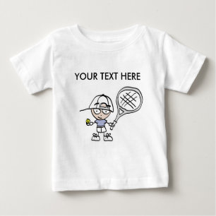 Tennis T Shirt with personalizable cartoon print