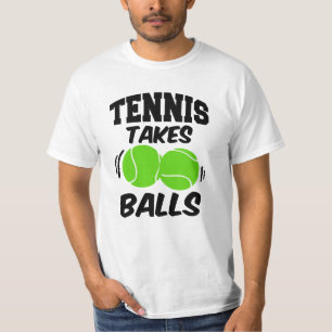 Tennis takes balls funny men's shirt