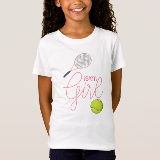 Tennis Team Girl with tennis ball for Girl  T-Shirt (Front)