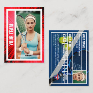 Tennis Team Trading Card - Red Rays