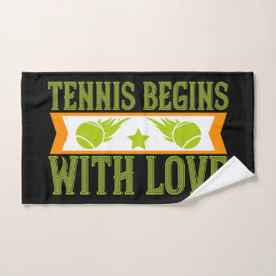 Tennis - Tennis Begins With Love Hand Towel