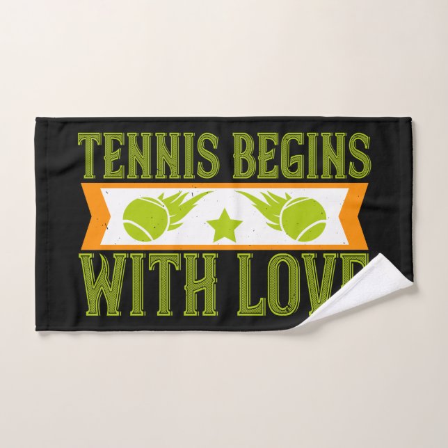 Tennis - Tennis Begins With Love Hand Towel (Hand Towel)