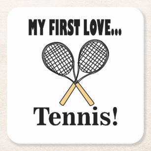 Tennis Tennis Player  Square Paper Coaster