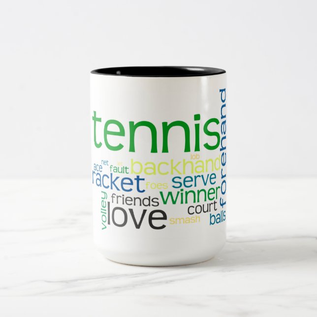 Tennis Terms Mug (Center)