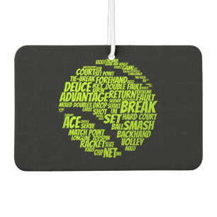 Tennis Terms Tennis Player Playing Tennis Ball Car Air Freshener