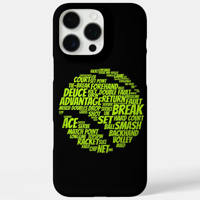 Tennis Terms Tennis Player Playing Tennis Ball Case-Mate iPhone Case (Back)