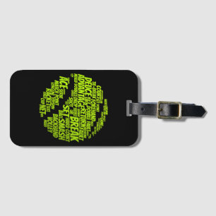 Tennis Terms Tennis Player Playing Tennis Ball Luggage Tag