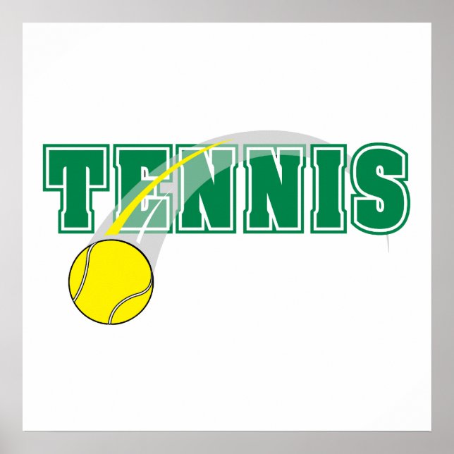 tennis text graphic poster (Front)