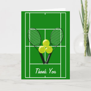 Tennis Thank You Card