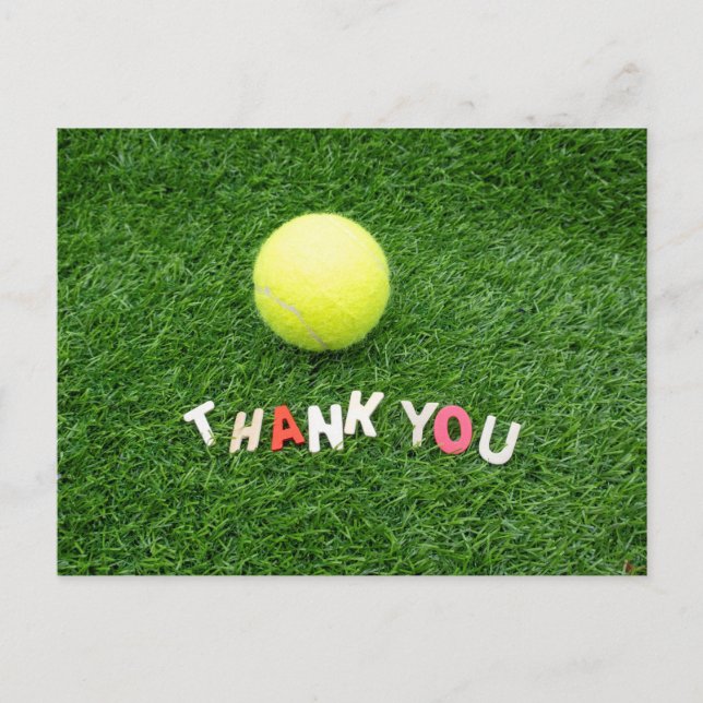 Tennis Thank you  Postcard (Front)