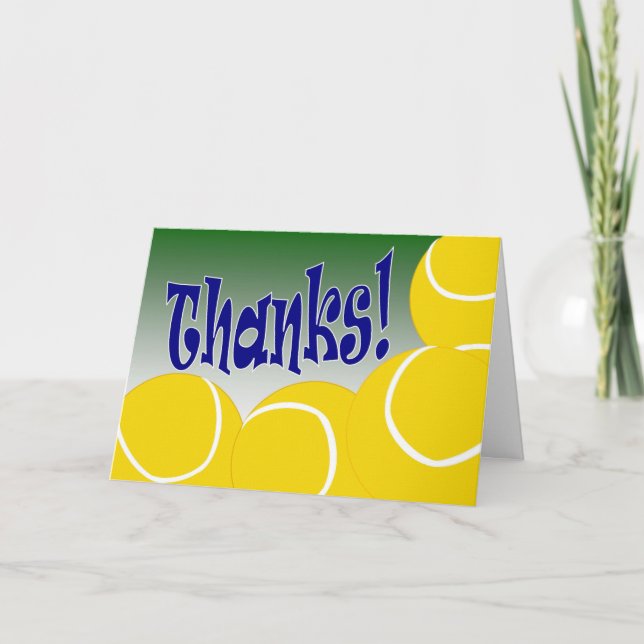 Tennis - Thank You! Thank You Card (Front)