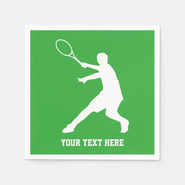 Tennis theme BBQ or kids Birthday party napkins (Front)