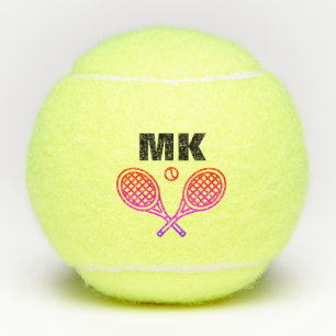 Tennis Theme Big Bold Monogrammed Balls
