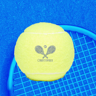 Tennis Theme Monogrammed Name Balls
