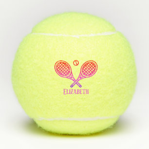 Tennis Theme Monogrammed Name Tennis Balls