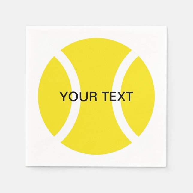 Tennis theme napkins for home or club (Front)