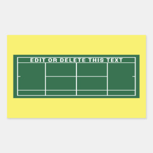 Tennis Theme Rectangular Sticker