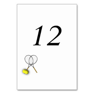 Tennis Theme Table Number Placecards