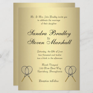 Tennis Theme Wedding Invitations