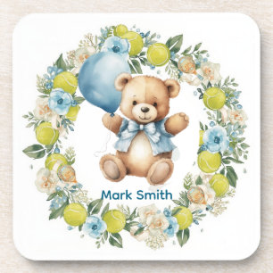 Tennis themed Baby Shower for Baby Boy Party  Coaster